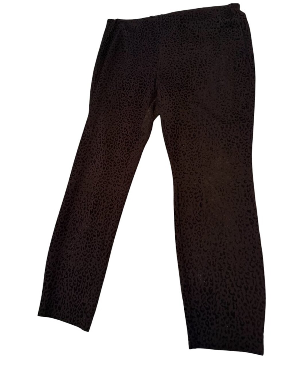 Woman's Black Leopard Print Leggings'